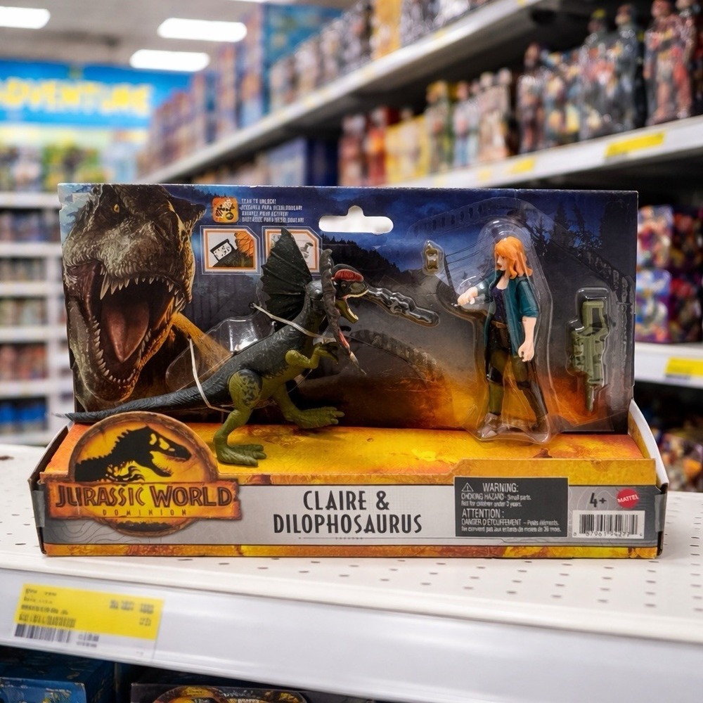 NEW 2022 Jurassic World Dominion Dilophosaurus & Claire‎ Action Figures Fun